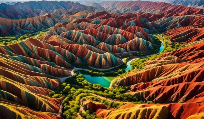 zhangye danxia landform geological park china